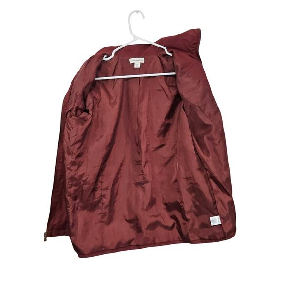 NWT Coldwater Creek Womens Anorak Zip Raincoat Jacket Coat Sz Small 4/6 Burgundy - Picture 3 of 11